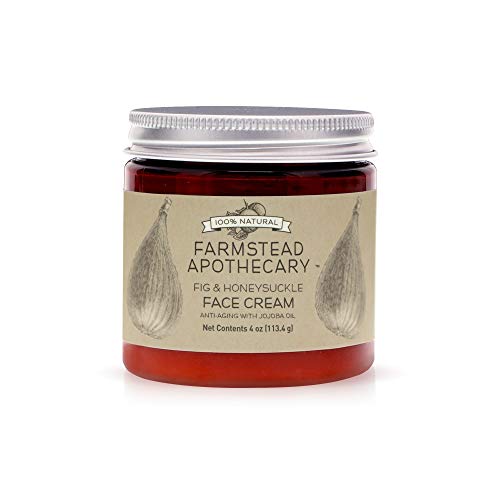 Farmstead Apothecary 100% Natural Anti-Aging Face Cream with Jojoba Oil, 4 oz (Fig & Honey)