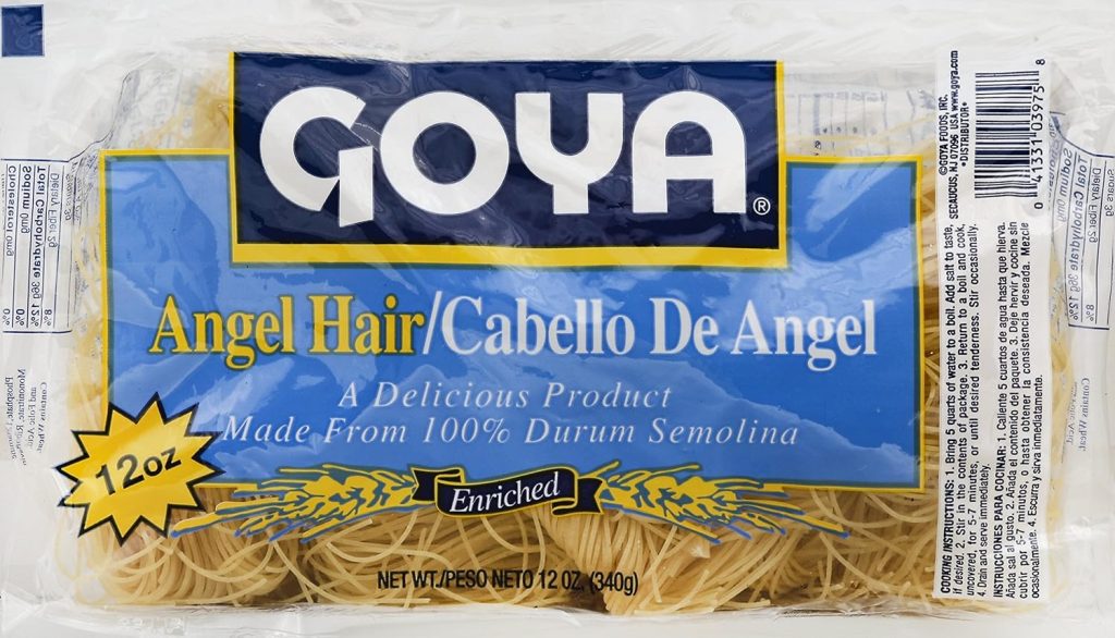 Goya Foods Angel Hair Pasta, 12 Ounce (Pack of 12)