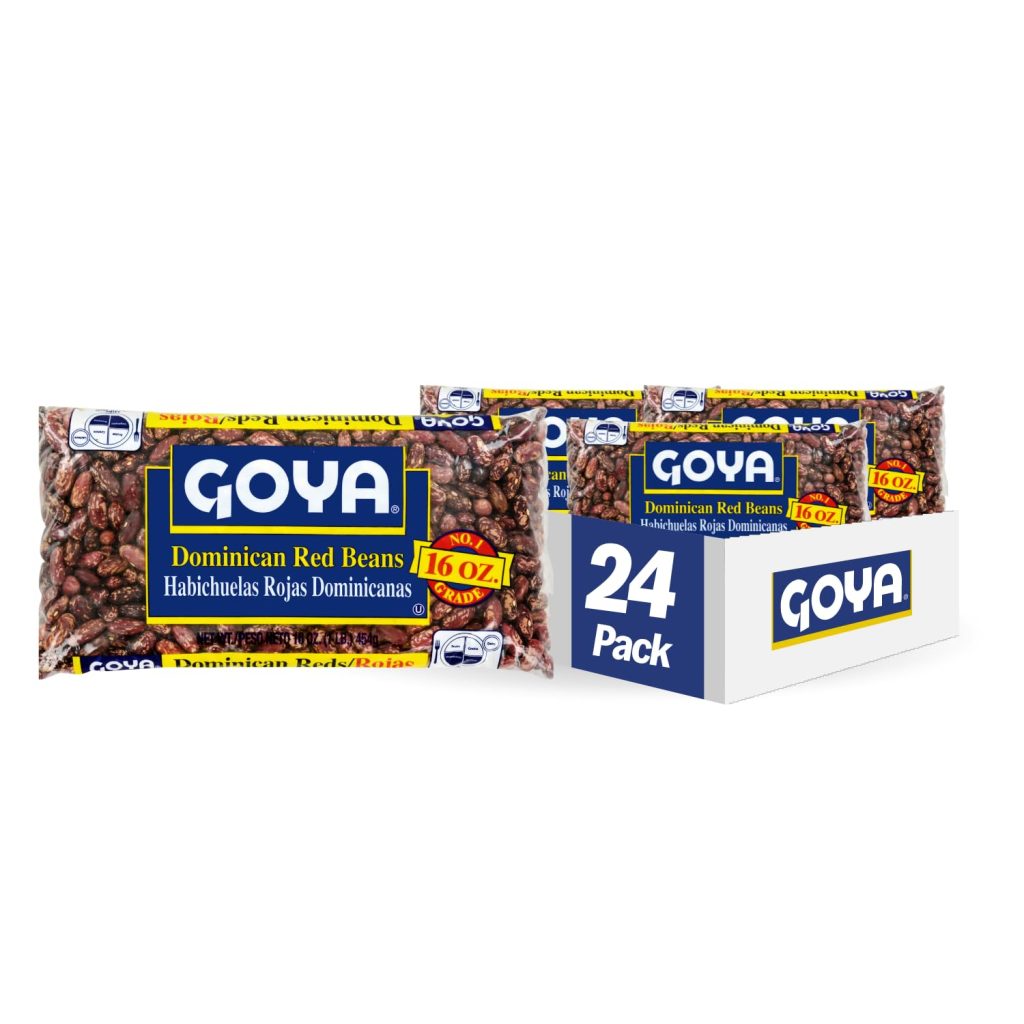 Goya Foods Dominican Red Beans, Dry, 16 Ounce (Pack of 24)