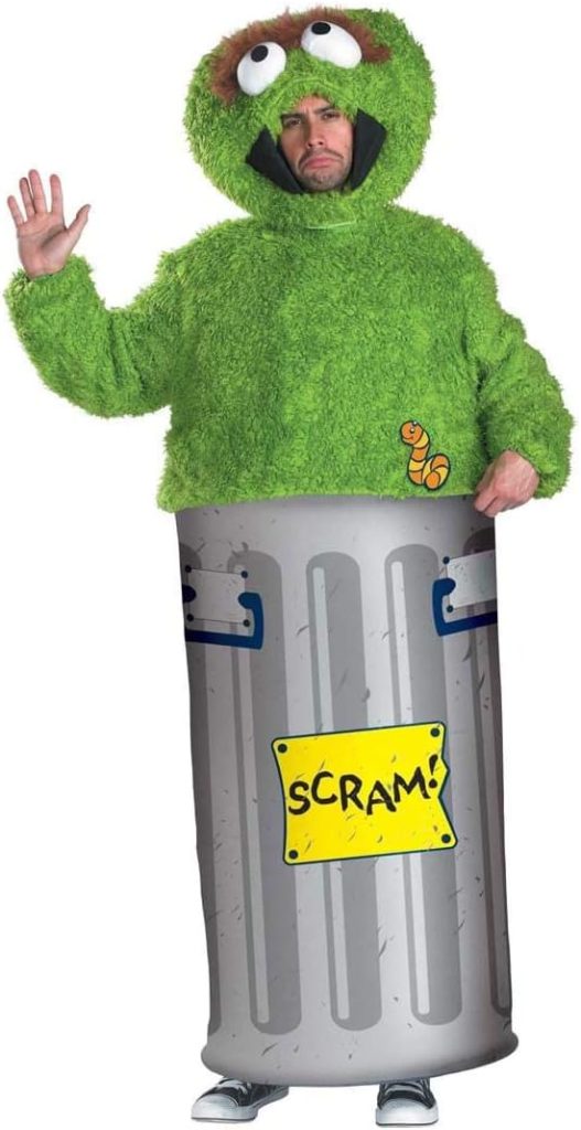 Disguise mens Oscar the Grouch Adult Sized Costumes, Green, X-Large 42-46 US