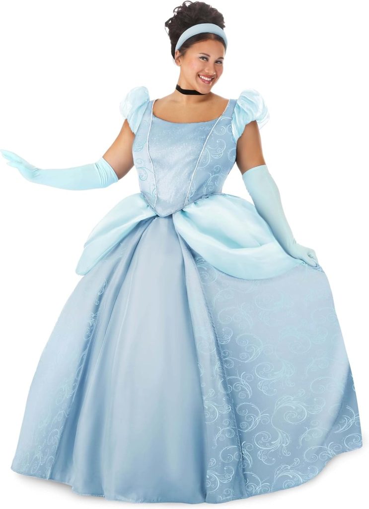Disney Cinderella Plus Size Costume for Women | Fairytale Princess Blue Ball Gown Dress | Disney Princess Cosplay