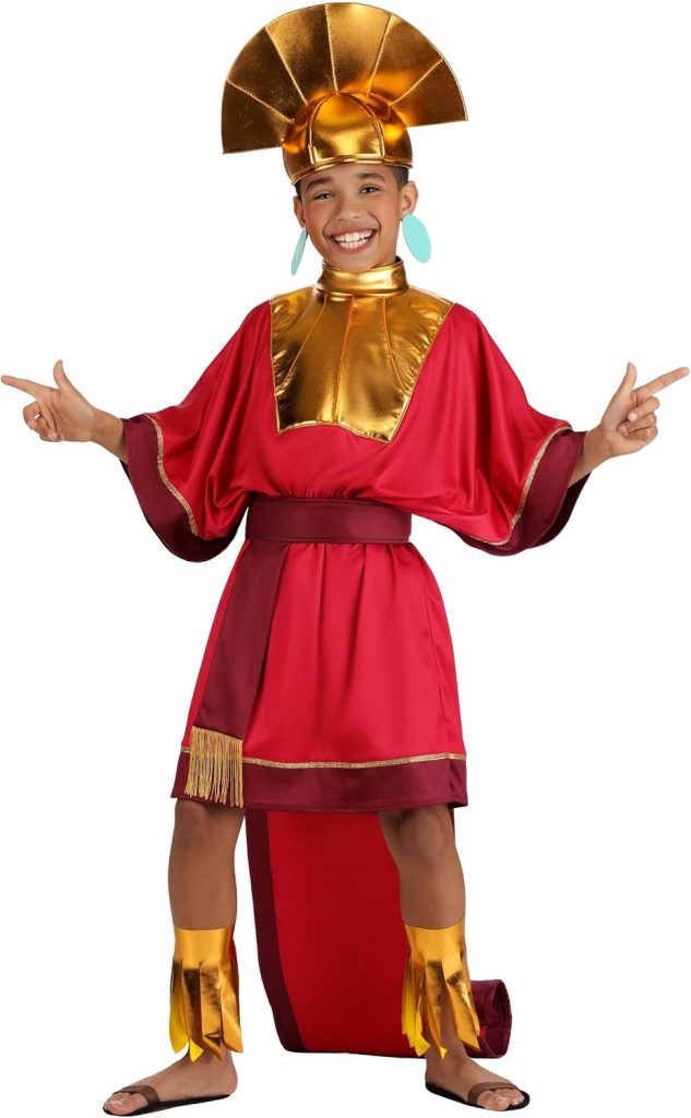 Disney Kuzco Deluxe Costume for Kids with Tunic Belt Headpiece Perfect for Halloween and Dress-Up Play