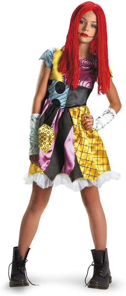 Disney Sally Costume, Official Nightmare Before Christmas Halloween Outfit for Tweens and Teens