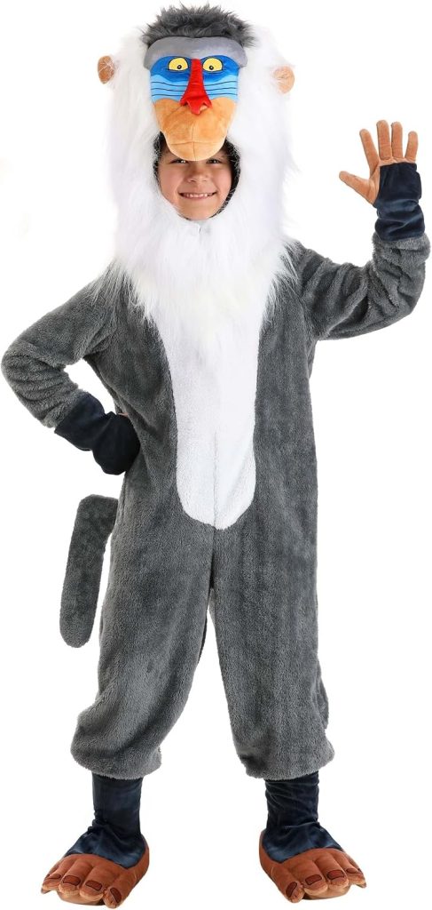 Disney The Lion King Rafiki Costume for Kids with Headpiece, Gloves, & Shoe Covers - Officially Licensed