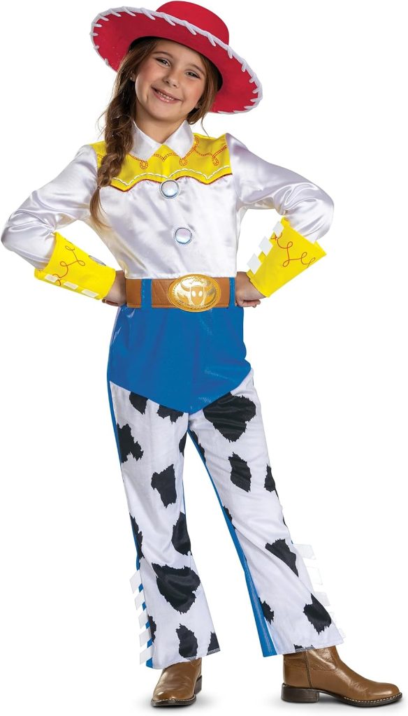 Disney Toy Story Jessie Deluxe Costume for Kids, Officially Licensed Halloween Dress Up Outfit and Hat
