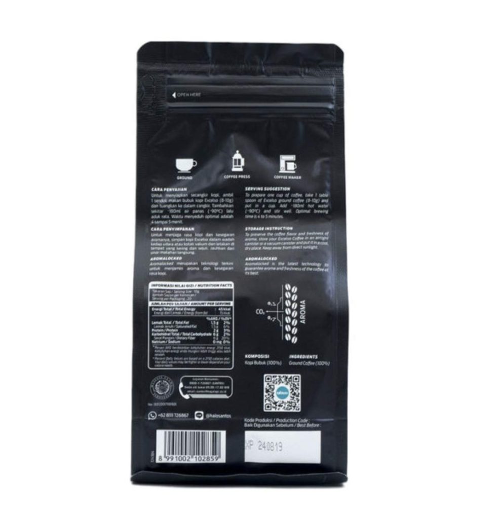 Excelso Brazilian Santos Ground Coffee, Smooth & Tantalizing, 200 gram (Pack of 3)