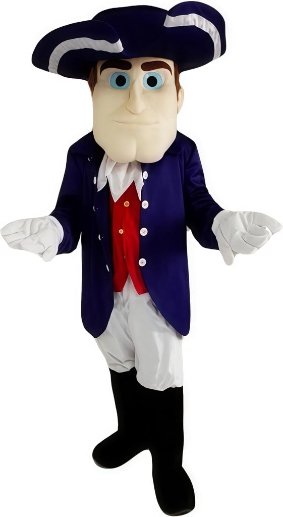 Friendly Patriot Mascot Costume Adult Size with A Fan Inside the Head
