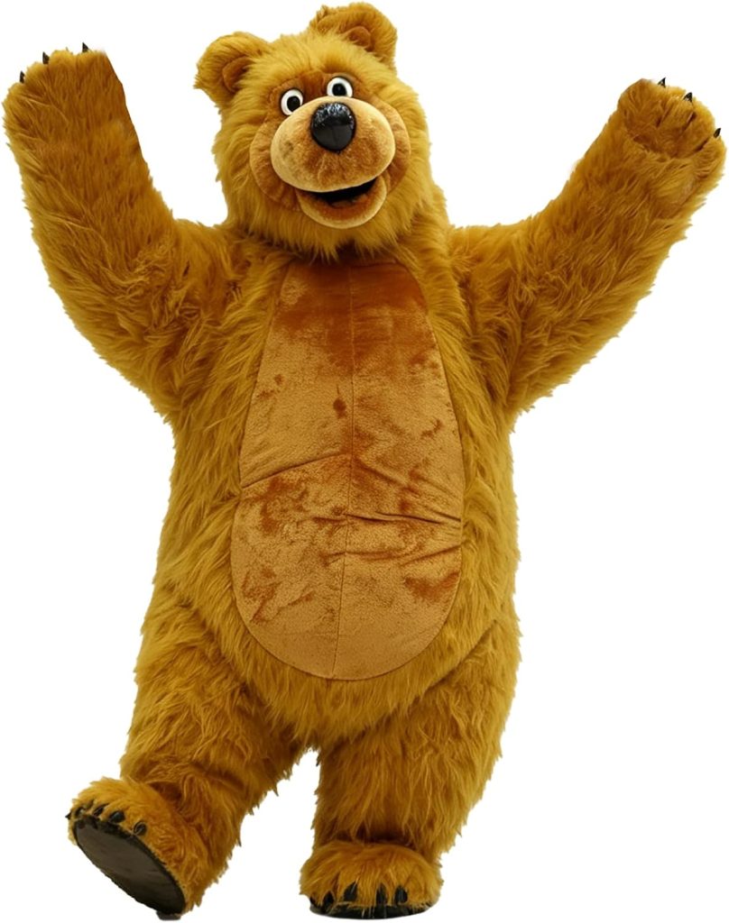 Giant inflatable Bear Costume Blow up Bear Plush Mascot Costume Carnival Halloween Xmas Adult Costume