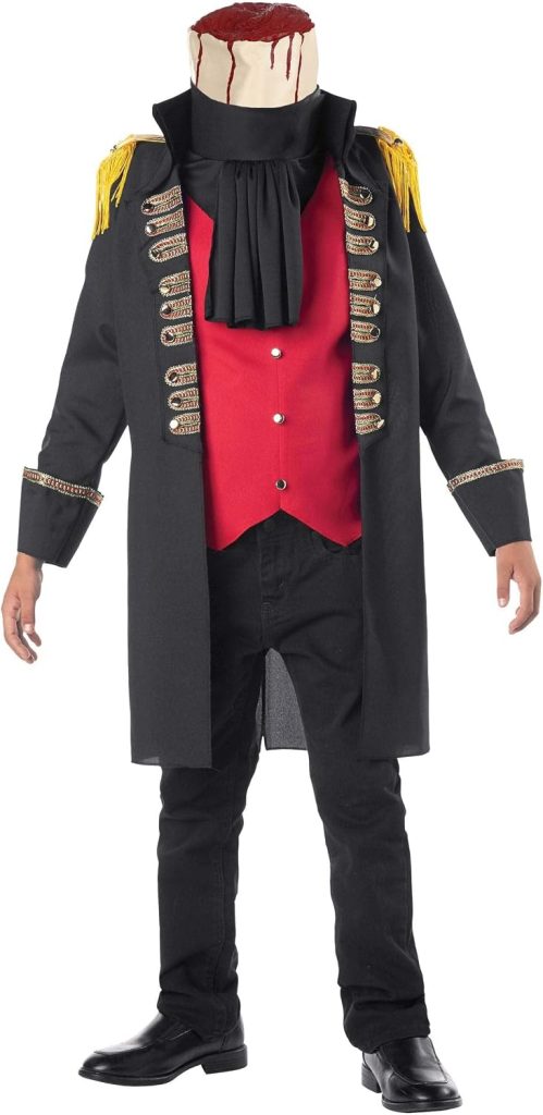 Headless Horseman Costume for Kids, Child Halloween Costume with Molded Vinyl Headpiece, Jacket, and Vest
