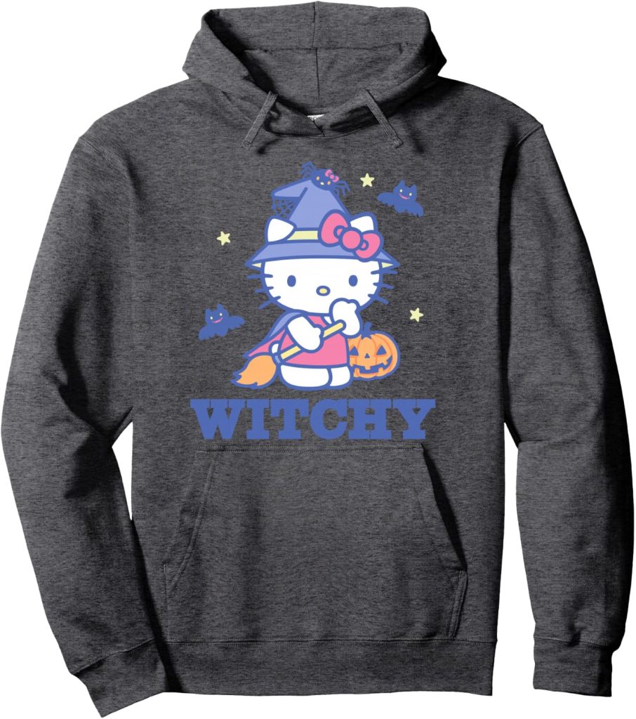 Hello Kitty Halloween Witchy Hello Kitty Witch Costume Pullover Hoodie
