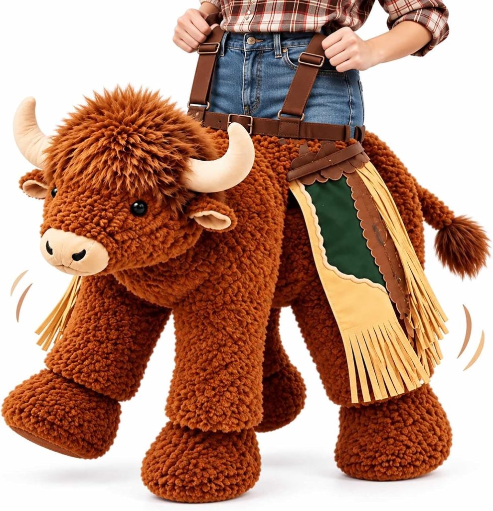 Highland Bison Role-Playing Costume, Ride-On Highland Cow Outfit