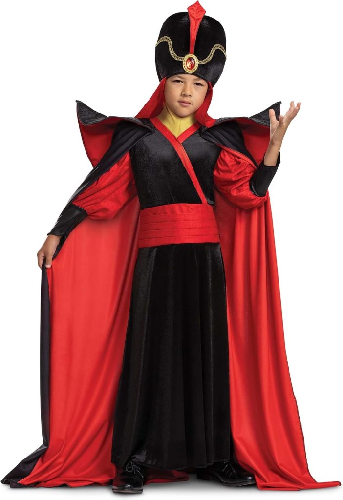 Jafar Costume, Official Disney Alladin Deluxe Kids Costume Outfit, Size (10-12)
