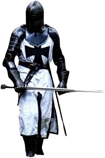 Medieval Black Templar Cloak Knight Full Body Set Armour Suit Great Halloween Costume.