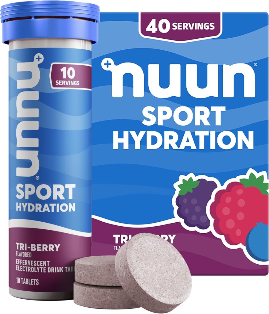 Nuun Sport Electrolyte Tablets Tri-Berry, GF & Vegan, 4 Pack