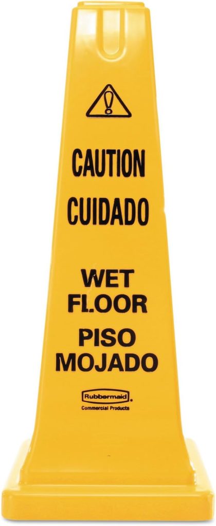 Rubbermaid Commercial Products Caution Wet Floor Safety Cone, 25-Inch