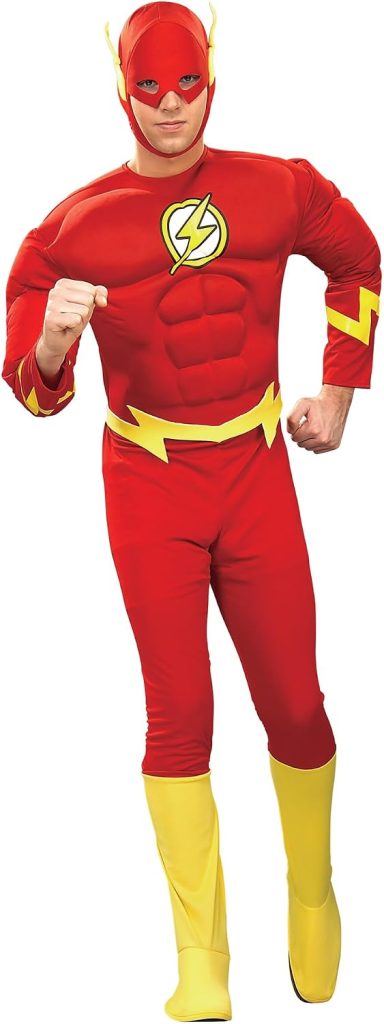 Rubies Costume Dc Heroes and Villains Collection Deluxe Muscle Chest Flash Costume(Adult)
