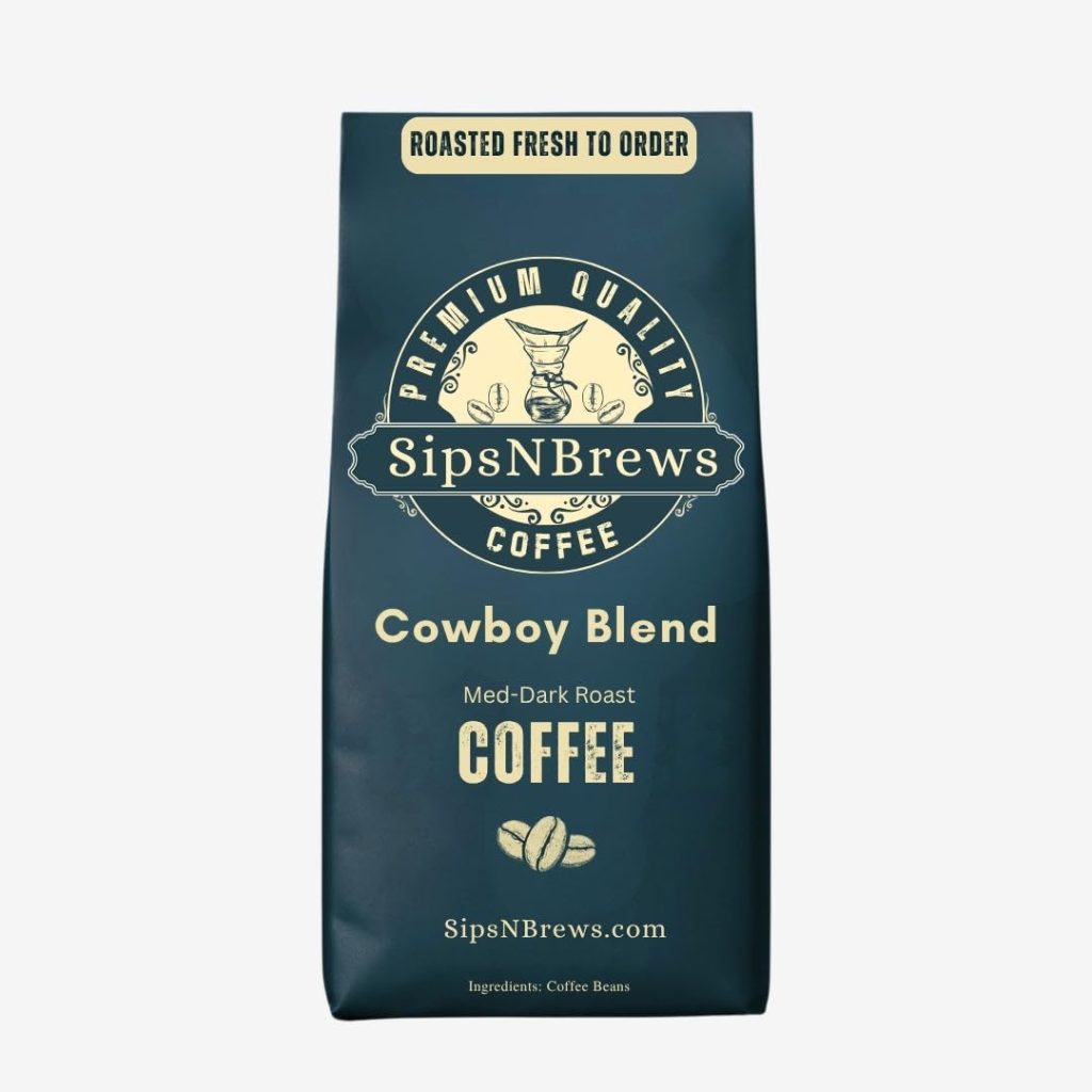 SipsNBrews Cowboy Blend Coffee, Whole Bean, 80 oz - Roasted Fresh to Order