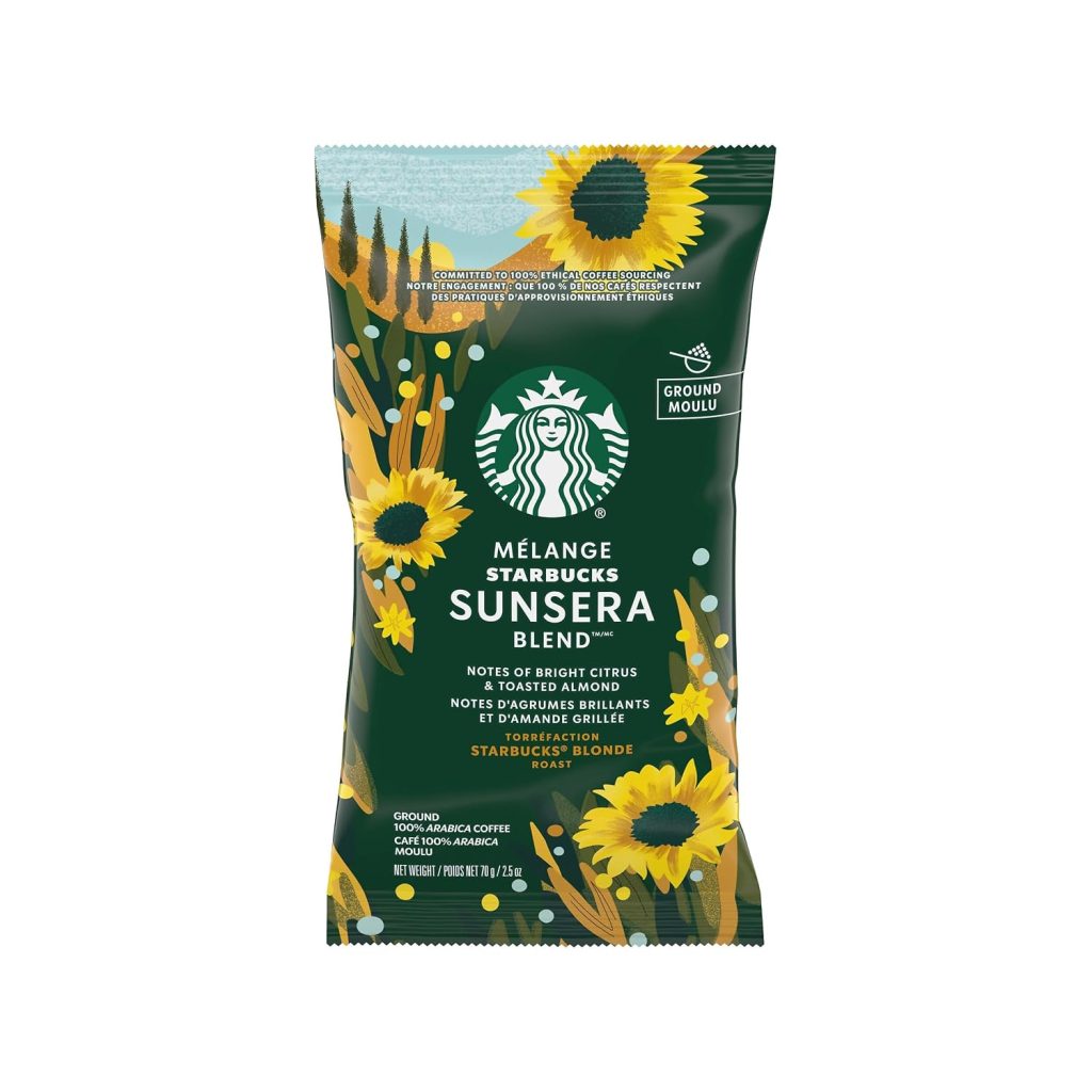 Starbucks Sunsera Blend Coffee Packets, Light Roast, 2.5 oz., 18 Packs/Box, 4 Boxes/Cas
