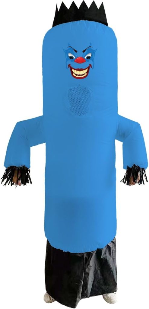 Studio Halloween Adult's Blue Inflatable Create A Face Air Dancer Costume