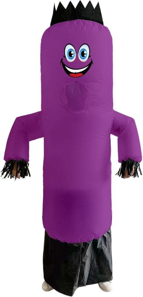 Studio Halloween Adult's Purple Inflatable Create A Face Air Dancer Costume