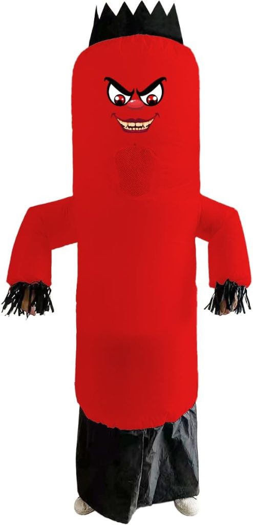 Studio Halloween Adult's Red Inflatable Create A Face Air Dancer Costume