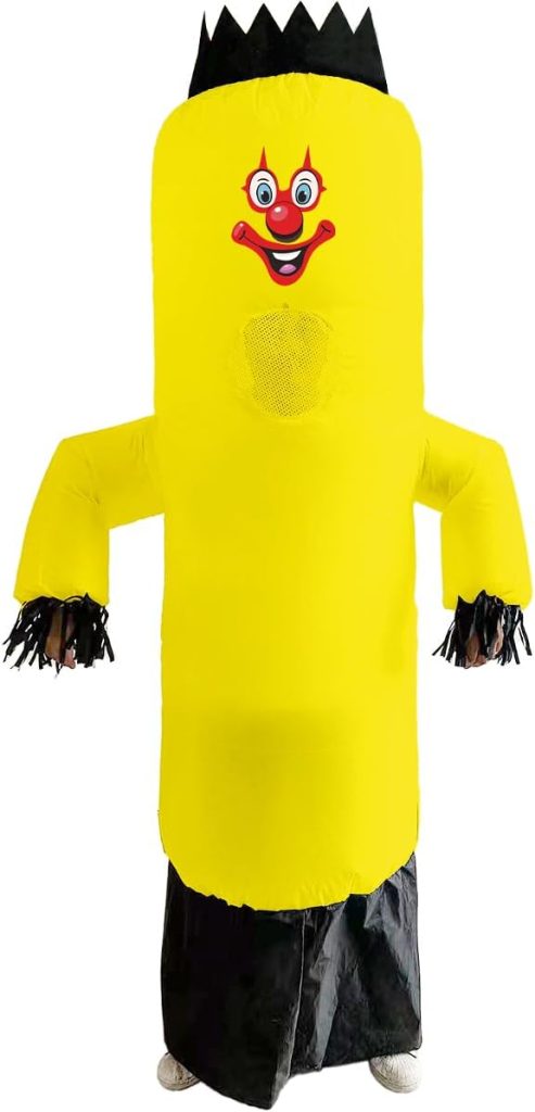 Studio Halloween Adult's Yellow Inflatable Create A Face Air Dancer Costume