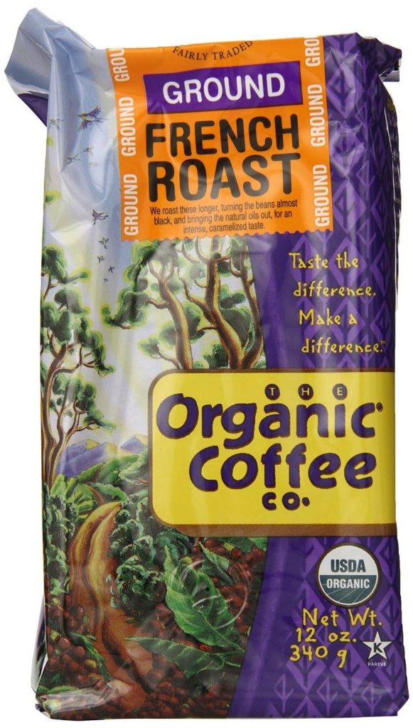 THE ORGANIC COFFEE CO. Organic French Roast Coffee, 12 Ounce - 6 Per Case.