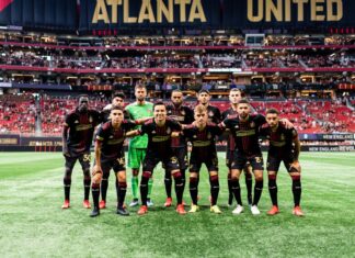 The Atlanta United Starting XI before the match against New England Revolution