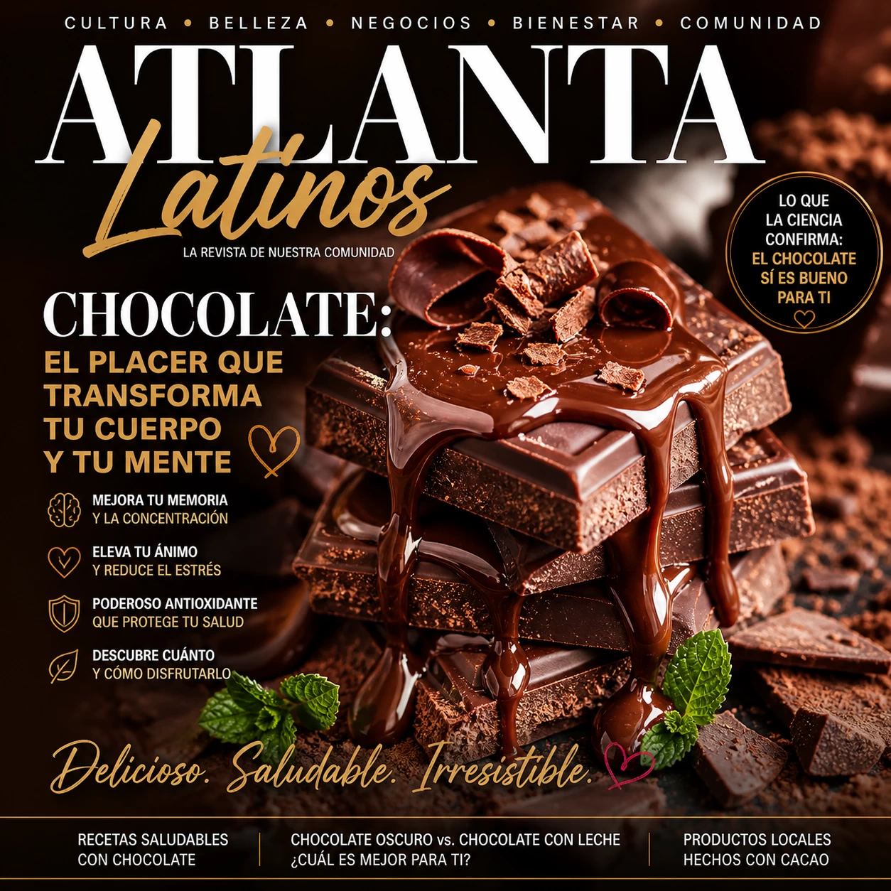 Beneficios del chocolate para el cerebro y el bienestar