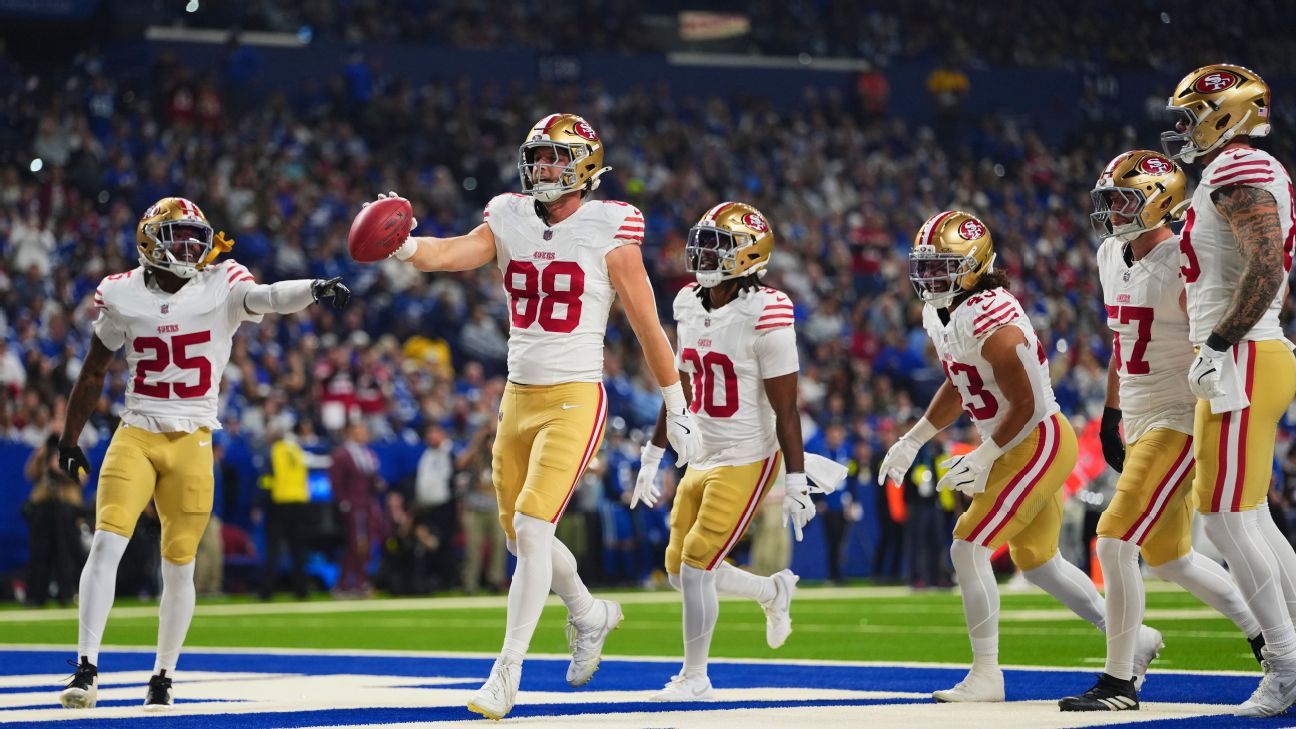 49ers aplastan a Colts en MNF con brillantes Purdy y McCaffrey