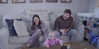 After 355 days in the hospital, baby spends her first Christmas at home