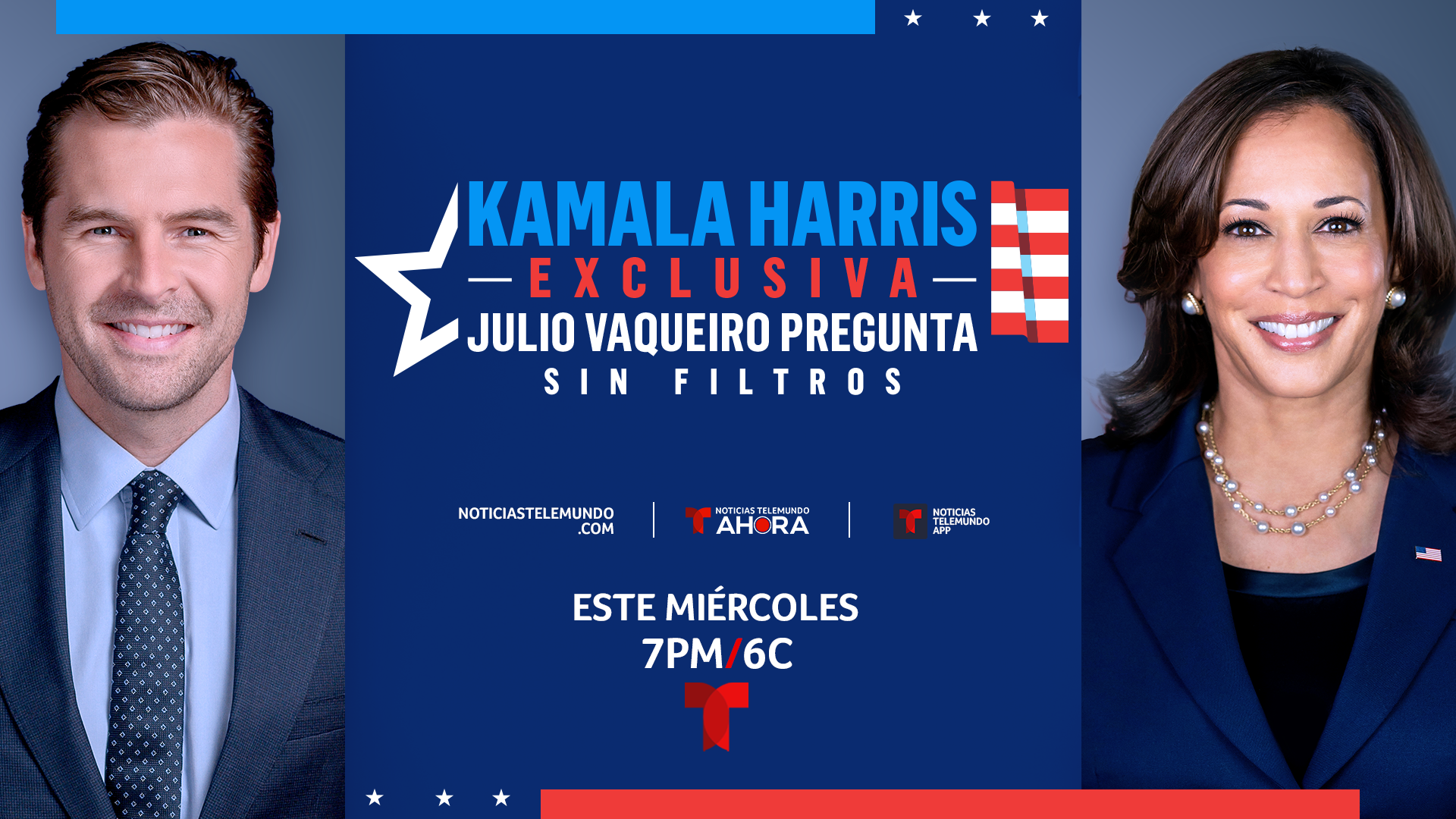 Noticias Telemundo Transmitirá Una Entrevista En Horario Estelar Con La Vicepresidenta Kamala Harris El Miércoles 23 De Octubre A Las 7 PM ET