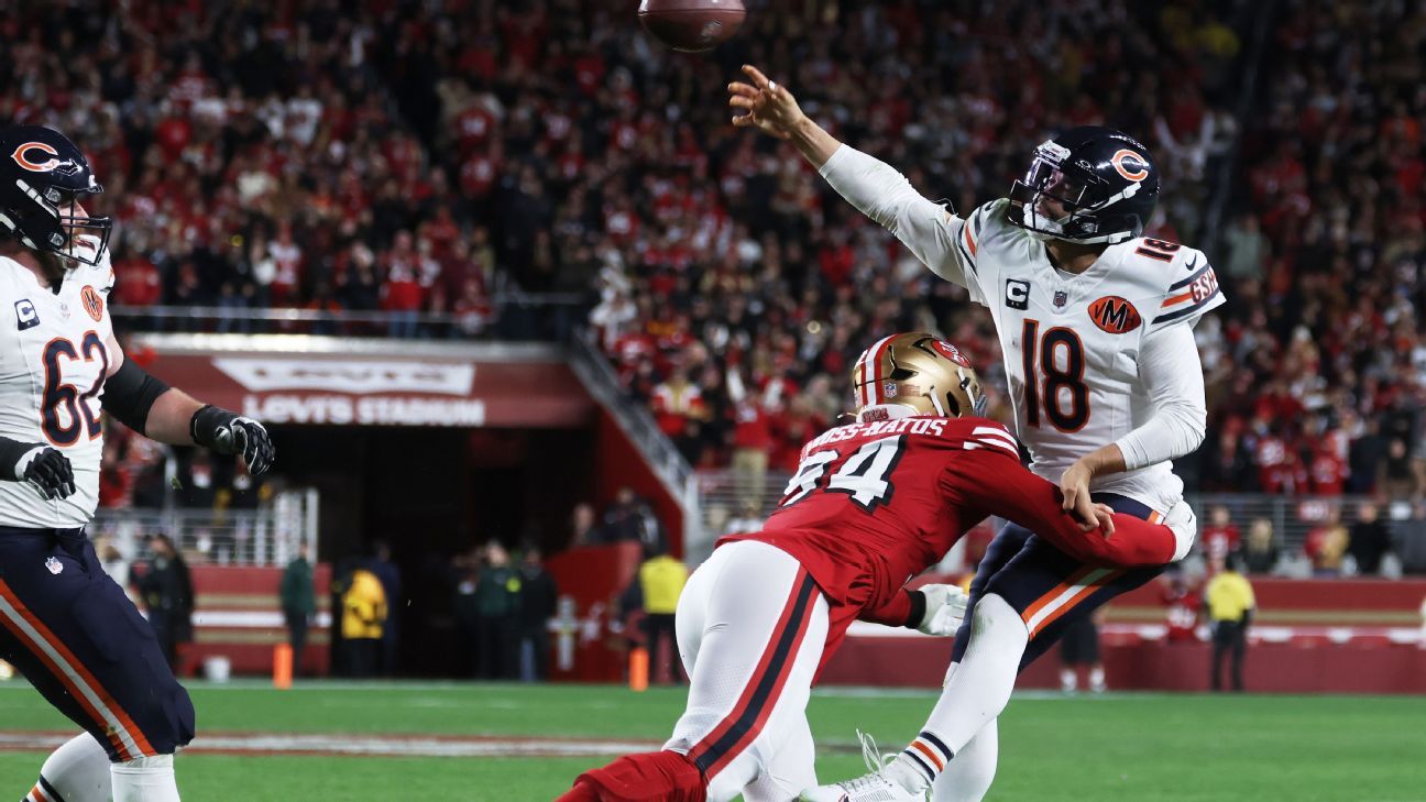 Overreactions Semana 17 NFL: 49ers o Bears irán a Final de la NFC.