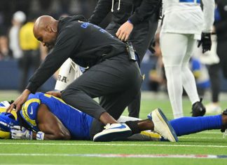 Rams perdieron por lesión al receptor abierto Davante Adams