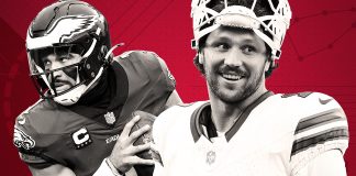 ¿Podrán Jalen Hurts o Josh Allen batir récord de TD's por tierra?