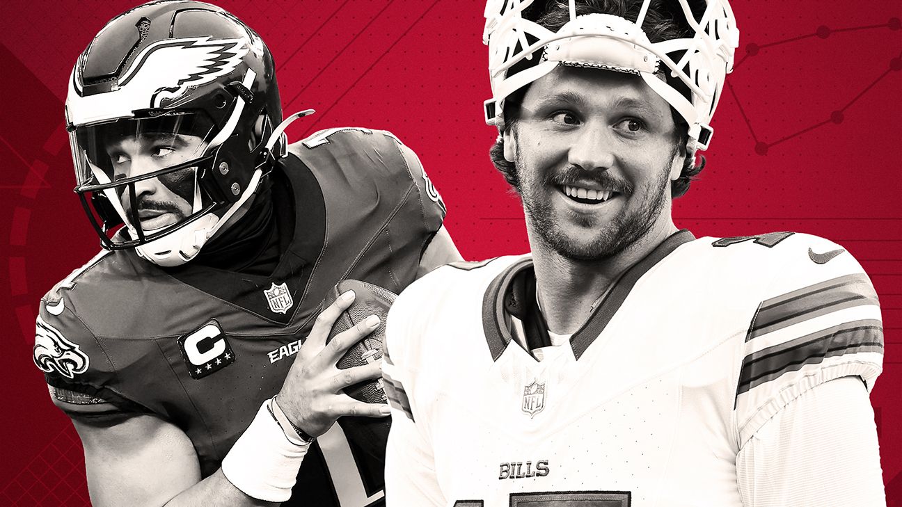 ¿Podrán Jalen Hurts o Josh Allen batir récord de TD's por tierra?