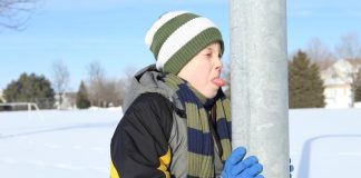 Is getting your tongue stuck to a frozen pole in winter a myth? Not exactly