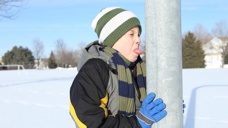 Is getting your tongue stuck to a frozen pole in winter a myth? Not exactly