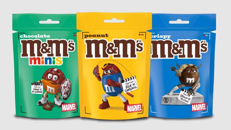 M&M announces limited-edition Marvel superhero packs