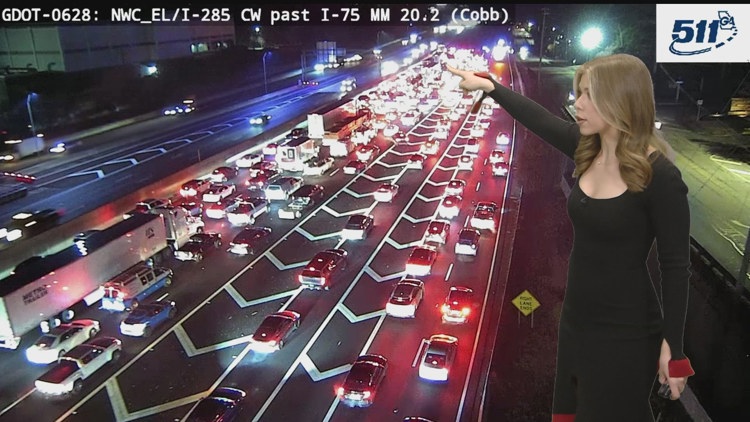 Traffic Alert: Left lanes reopen after 4-vehicle crash causes delays on I-285 EB at I-75 in Cobb County: dispatch