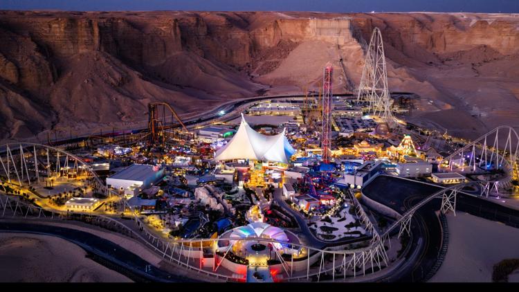 World’s tallest, fastest, longest roller coaster opens at new Six Flags park in Saudi Arabia
