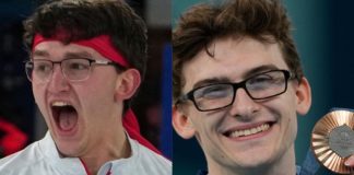 Aidan Oldenburg and Stephen Nedoroscik dispel rumors of being the same person with humor and camaraderie