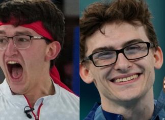Aidan Oldenburg and Stephen Nedoroscik dispel rumors of being the same person with humor and camaraderie