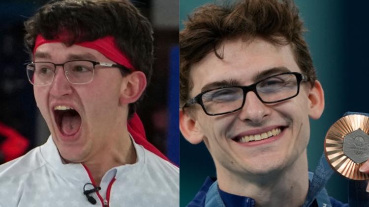 Aidan Oldenburg and Stephen Nedoroscik dispel rumors of being the Aidan Oldenburg and Stephen Nedoroscik dispel rumors of being the same person with humor and camaraderie