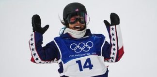Did U.S. superstar Chloe Kim three-peat in Olympic snowboard halfpipe?