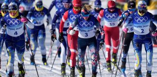 Diggins leads Team USA in women's cross-country skiathlon with eighth-place finish