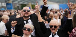 Pitbull aims for Guinness World Record for largest gathering of people wearing bald caps