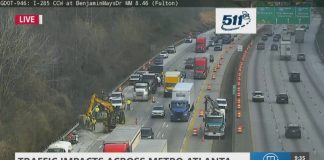 Traffic Alert: GDOT officials say I-285 SB repairs in west Atlanta could last until tonight