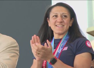Douglasville honors gold medal Olympian Elena Meyers Taylor in homecoming event