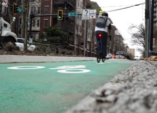 New bike lane officially opens along central Midtown artery